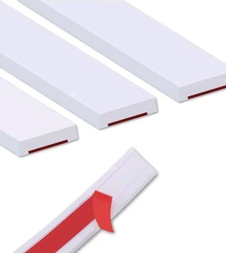 Peel and Stick Tile Edge Molding, Flexible Finish Trim Wall(White, 3.1m x 1cm)