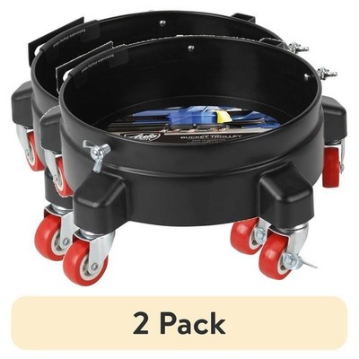 2 Pack Heavy Duty Garage Bucket Dolly Lockable Casters Easy Rolling 360 Degree