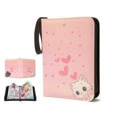 Cute Pink Card Binder, 400 Pockets Storage, 50 Protective Pages, Ideal for Co...