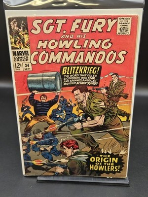 Sgt Fury And His Howling Commandos #34 Marvel Comics 1966 / FREE SHIPPING 