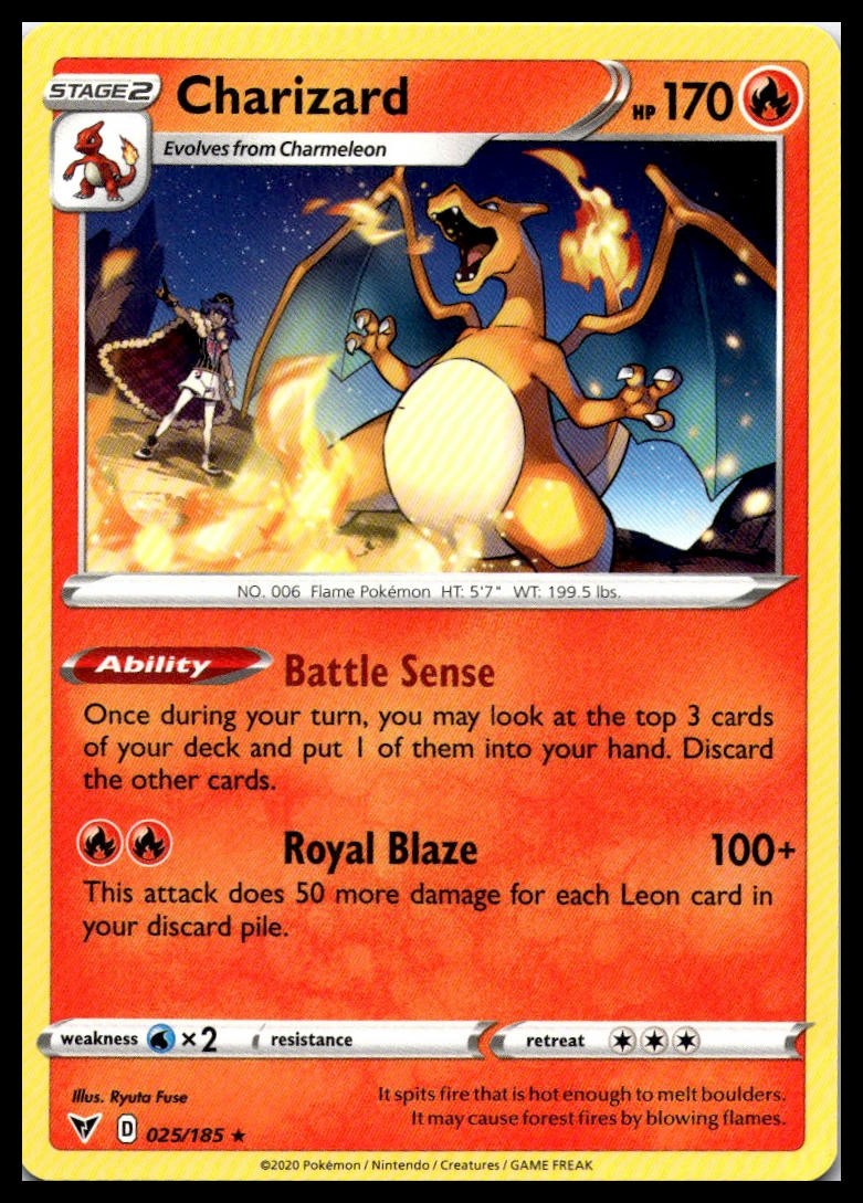 Charizard 025/185 SWSH04: Vivid Voltage Pokemon Card | NM