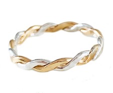 TOE RINGS  THINGS Finger or Thumb Twine Medley  .925 Sterling Silver  Gold...