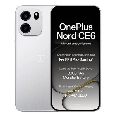 OnePlus Nord CE6 ( 8GB+256GB) Lunar Pearl Snapdragon 7s Gen 4 Global Version.
