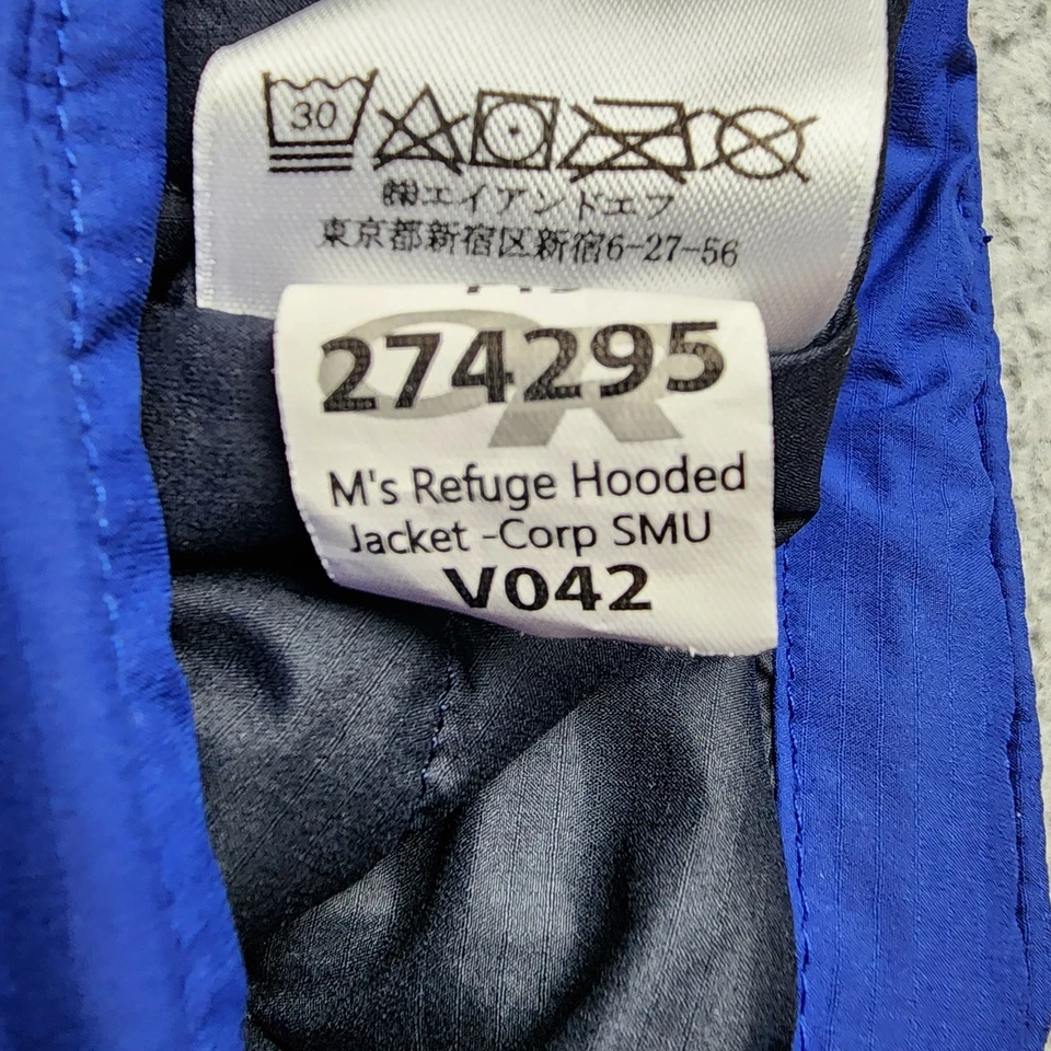 Chaqueta de investigación al aire libre para hombre mediana azul refugio con capucha al aire libre senderismo Foto 4 de 4