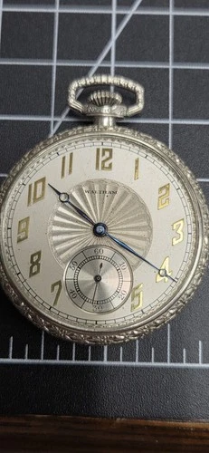 ⏱️ Antique Waltham Pocket Watch 17 Jewels Working No Crystal Vintage Gold...