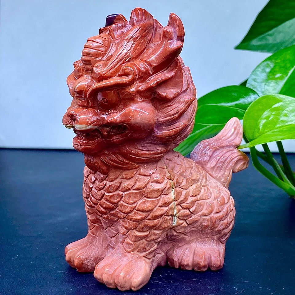 0 8LB High quality rare crystal Kirin carved crystal mineral specimens