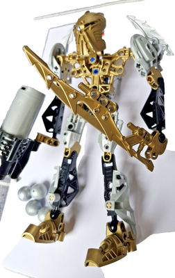 LEGO Bionicle Toa Ignika Spray Painted Flat Dark Gold with Zamor