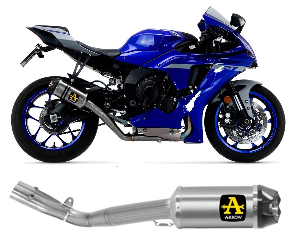 Arrow Indy R Titan Exhaust Muffler + Link Pipe/Carbon YAMAHA YZF