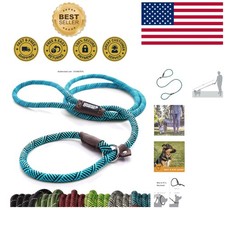 Durable 6ft Slip Lead Dog Leash Adjustable, Reflective, Perfect for Training