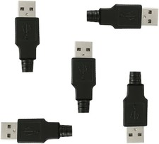 5 Sets USB Type A 4 Pin Male Jack Connector Adapter Plug Socket Connector Solder