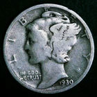1930-S Mercury Dime - 90% Silver - Free Shipping!