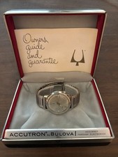 VINTAGE 1965 Bulova Accutron 218 M5 Stainless...
