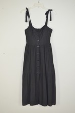 Urban Outfitters Black Dress Size Small-P Pockets Lined Spaghetti Straps Button