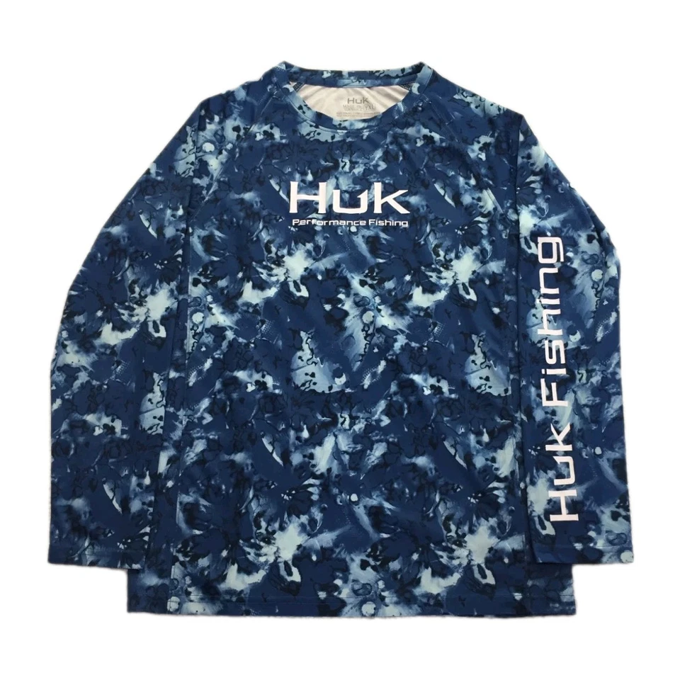 Camisa de Pesca HUK Performance Juvenil Talla YXL Azul Manga Larga Foto 2 de 4