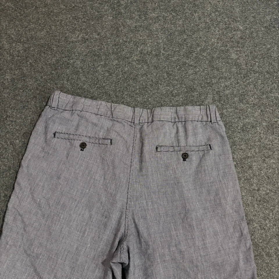 Pantalones Cortos Banana Republic Aiden Para Hombre 33 Azul Lino Ligeros Informales Foto 4 de 4