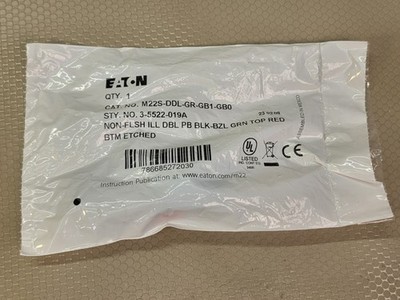 EATON M22S-DDL-GR-GB1-GB0 Non-Flush Illuminated Double Pushbutton Green Red