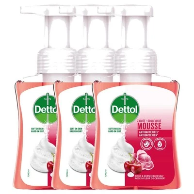 [3059948006756-3] DETTOL Lot de 3 Flacons Savon Pompe 250 ml Douceur de mouss... - Photo 1/2