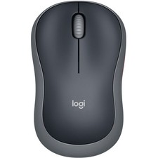Logitech - M185 Wireless Optical Mouse with Ambidextrous Design - Gray No USB 
