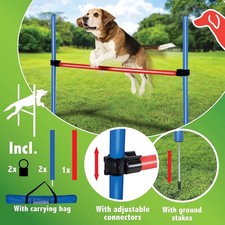 Hundehindernis - Stangenset maxxpro Agility Spring Stick - Set Agility für Hunde