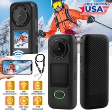 Thumb Action Camera,4K Tiny Portable Vlogging Camera Body Cam IPX6 Waterproof