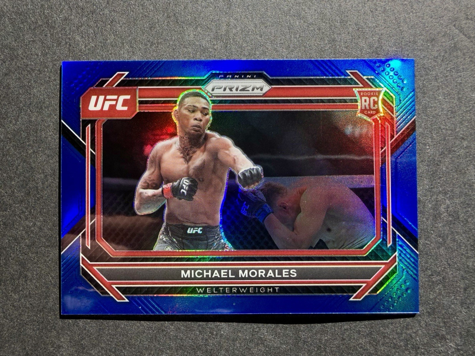 2023 Panini Prizm UFC #97 Michael Morales Blue Prizm Rookie /175 RC Welterweight