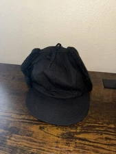 Trapper Hat Adult Medium Black Thinsulate Ear Flap Made In The USA