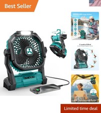 Portable Fan Rechargeable, 20000mAh Cordless Battery Powered Fan with LED Lan...