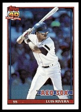 1991 Topps Luis Rivera Boston Red Sox #338