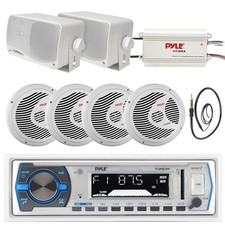 Pyle PLMRB29W 1DIN Receiver, 4x 6.5" Speakers, 2x 3.5'' Speakers, Amp, Antenna
