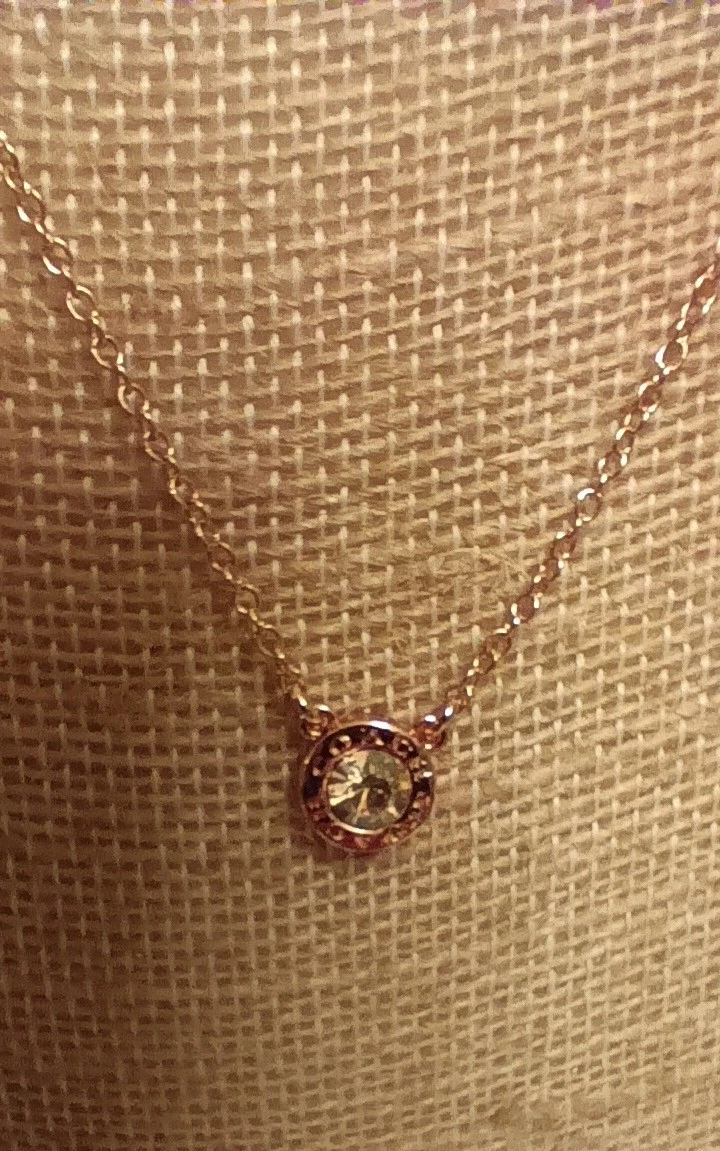 COLLANA COACH CERCHIO APERTO FILO REINSTONE 16 18" REGOLABILE ORO ROSA