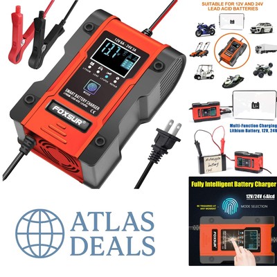6 Amp Battery Charger - 7 Stage Intelligent Charging - For All Batteries