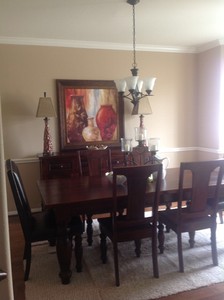Gallery Furniture Mango Wood Dining Table With 6 Chairs Buffet Image Is Loading Gallery Furniture Mango Wood Dining Table With 6
