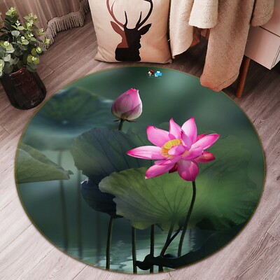 3D Pink Lotus NAO6053 Game Rug Mat Elegant Photo Carpet Mat Fay