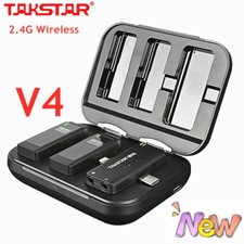 TAKSTAR V4 2.4G Wireless Microphone System Charging Box for Smartphone iPhone