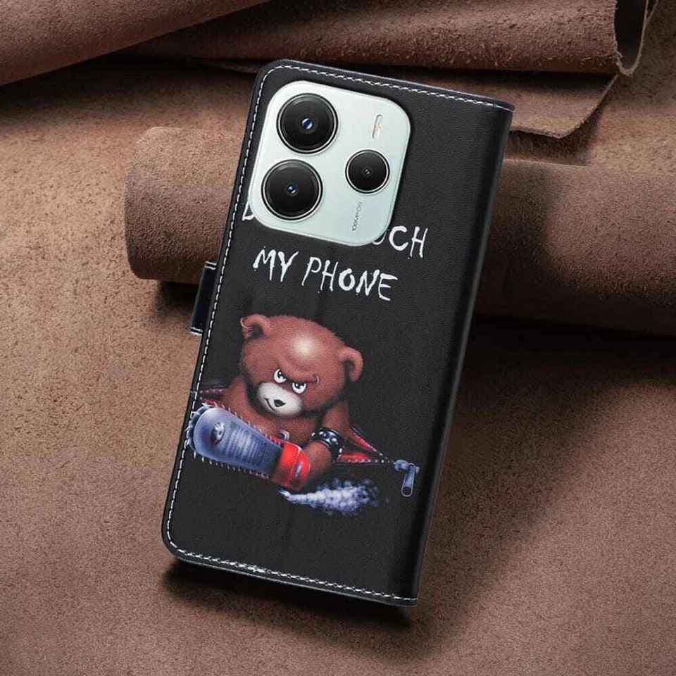 For Xiaomi Redmi Note 14 13 Pro 14C 13C 12C Wallet Flip Leather Phone Case Cover - Image 3 of 4