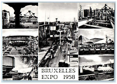 1958 Road Pavilion Multiview Brussels Belgium Expo RPPC Photo Postcard