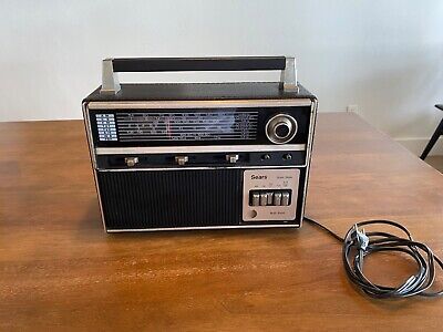 Vintage Sears Solid State Radio Complete Antena Model No Vintage Sears Solid State Radio Complete Antena Model No
