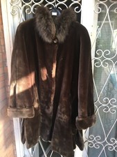 PELLICCIA SINTETICA ANDRE MARE' CON COLLO IN LAPIN tg. L ITALY ANNI '90 VINTAGE