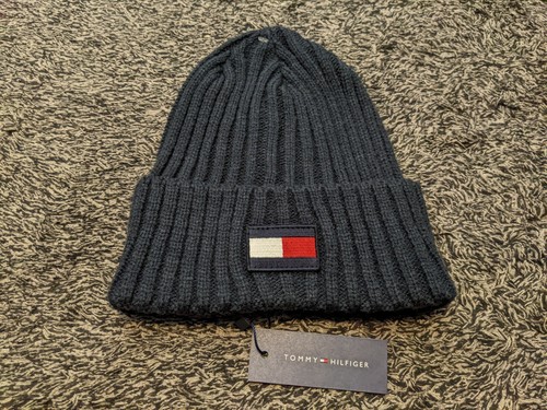 tommy hilfiger blue beanie