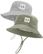 Baby Sun Hat Smile Face Toddler Boys Girls Bucket Hat 0-5 Years Kids UPF 50 ...
