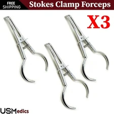 Stokes Clamp Forceps Endodontic Dental Rubber Dam Placement Orthodontic Lab X3