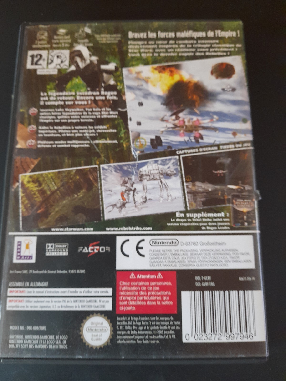 Jeu Star Wars: Rebel Strike – Nintendo GameCube, Très Bon état, Complet