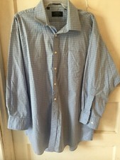 Chaps Button Shirt For Men 100 % COTTON. Size 17. 32/33. Light Blue 