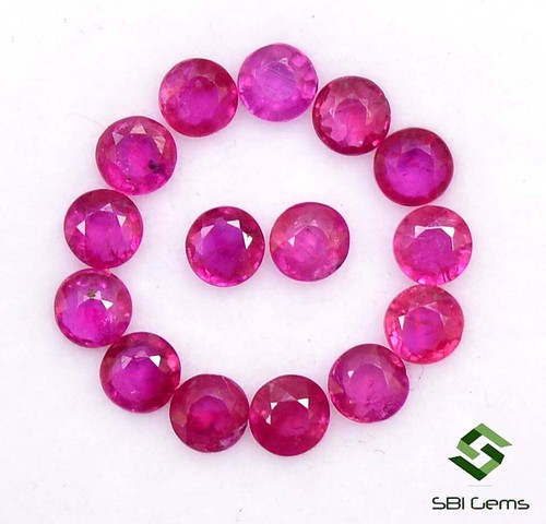 3 mm Natural Ruby Round Cut Lot 15 Pcs 2.23 Cts Calibrated Loose Gemstones - Picture 5 of 5