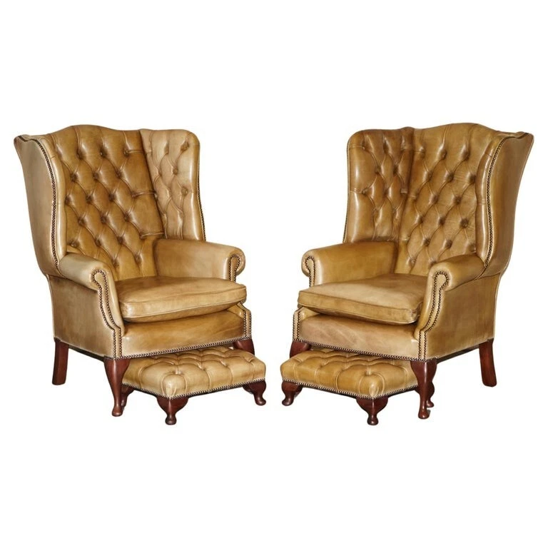 Chesterfield wingback chair on sale ebay