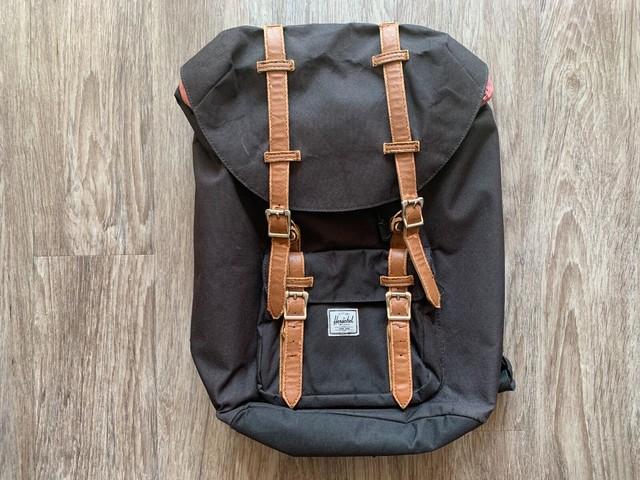Herschel Little America Mid Volume Backpack Petrol Crosshatch Black For Sale Online Ebay