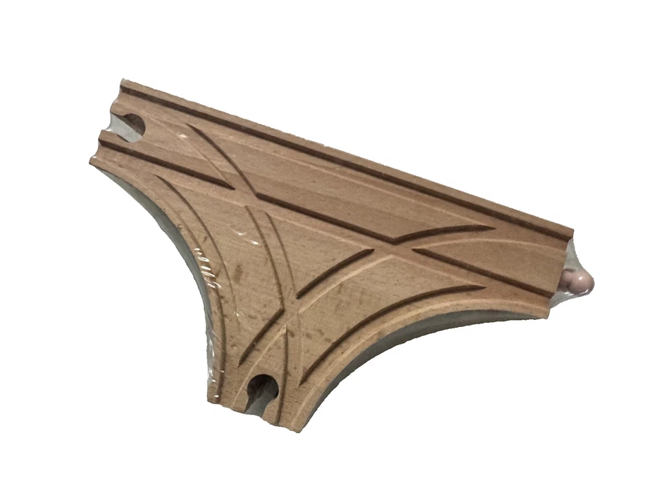 (2 Pack) Melissa & Doug Wooden Train Track Lot: 6pc 1-Switch & 6pc Curved 6" - Image 3 of 4