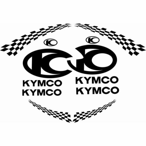 SET OF 12 STICKERS BLACK FOR KYMCO 125 DOWNTOWN 2009-2014 - Picture 1 of 3