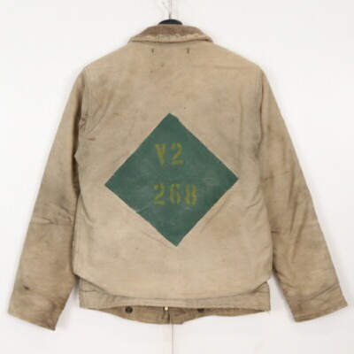 40s U.S. Navy N-1 Deck Jacket, Stencil, Beige, Vintage, Size M | eBay