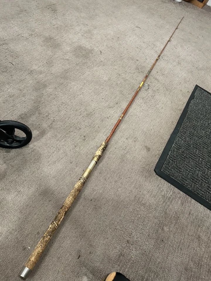Vintage WRIGHT & McGILL Granger "Steelie" 2 Piece Spinning 8'6" Rod Colorado US - Image 2 of 4